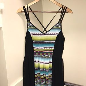 Tribal pattern maxi dress